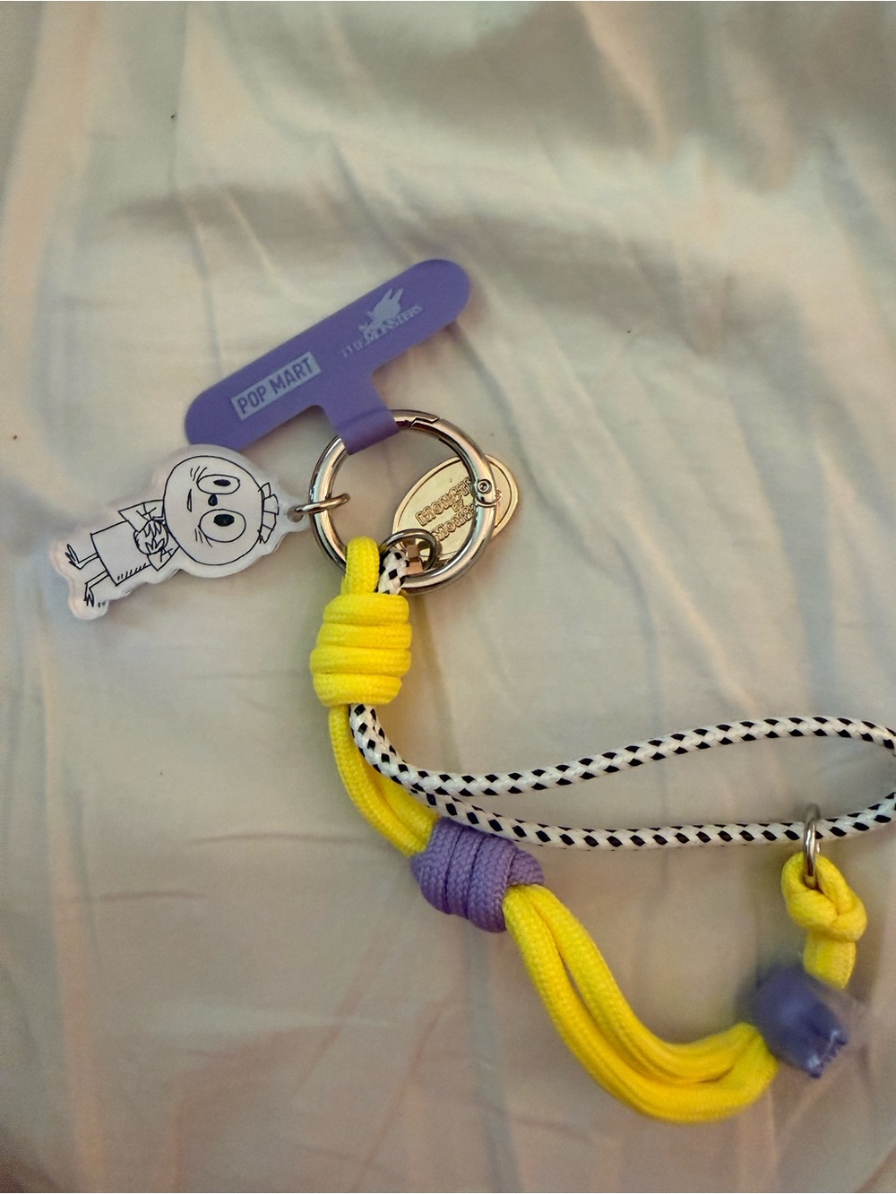 POP MART Yellow & Purple Keychain Lanyard Card Holder
